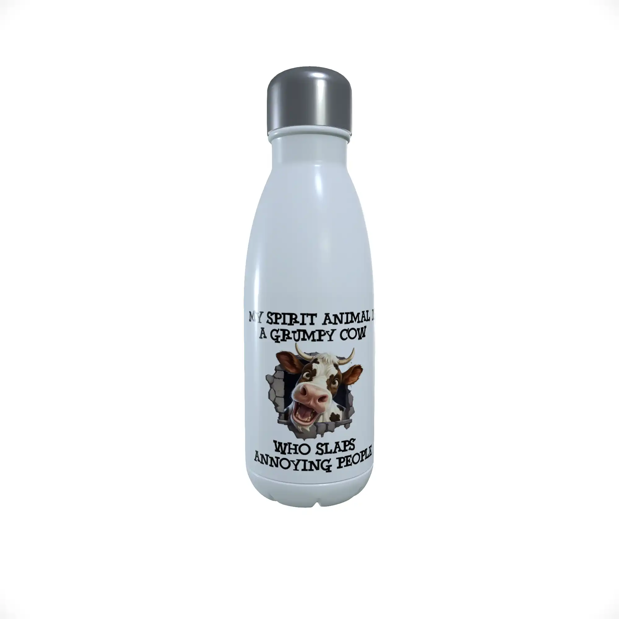 Cow Drinks Bottle - My Spirit Animal Is A .. Water Bottle